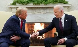 Tổng thống Biden chào mừng ông Trump trở lại Nhà Trắng